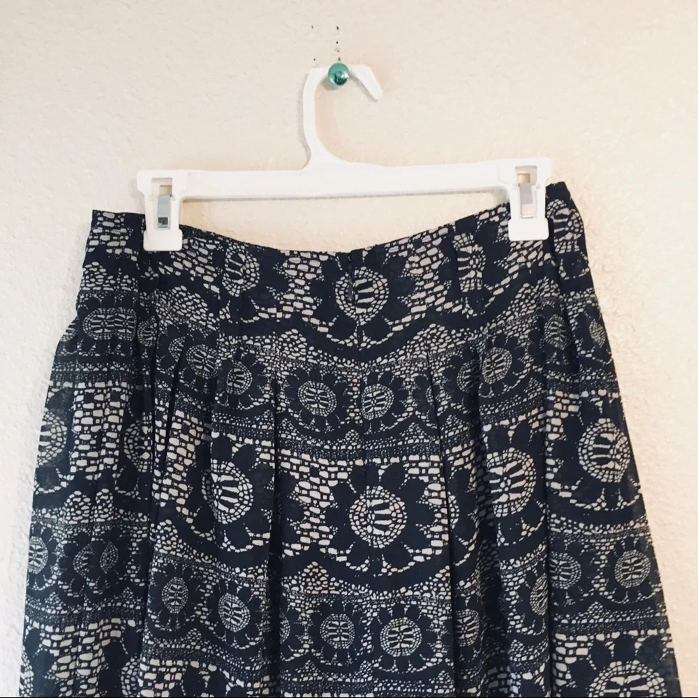 Gap boho pleated circle skirt knee length 2 - Picture 4 of 5
